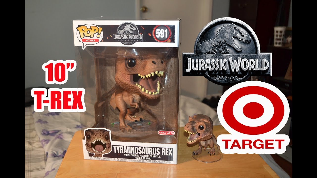 Mening rig stress JURASSIC WORLD 10" TYRANNOSAURUS REX Funko Pop TARGET Exclusive unboxing &  review! 10 inch T-REX - YouTube