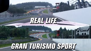 Gran Turismo Sport vs Real Life \/\/ Spa-Francorchamps Comparison