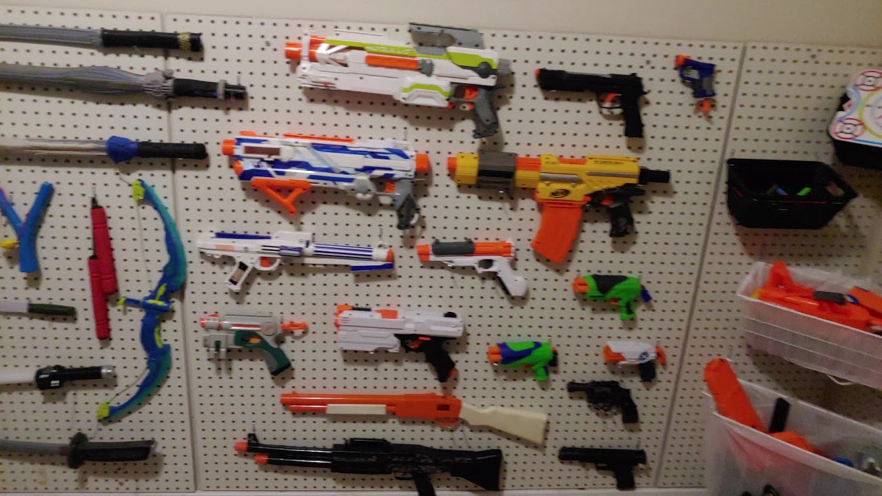 Nerf Gun Rack Wall Mounted / Nerf Gun Rack Wall Mounted - Nerf Pegboard