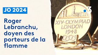 Roger Lebranchu, doyen des porteurs de la flamme olympique