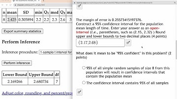 Construct a Confidence Interval for Population Mean Using Stapplet