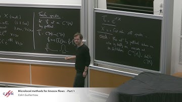 Colin Guillarmou : Microlocal methods for Anosov flows - part 1