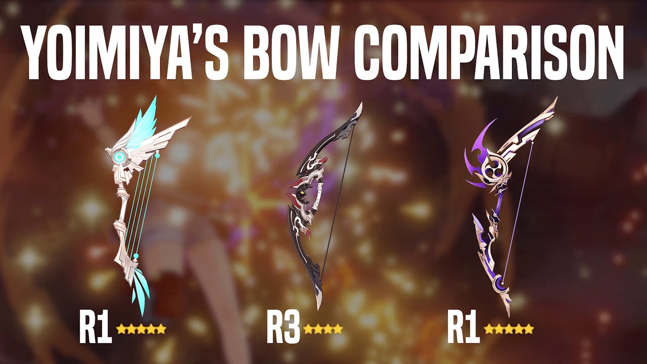 Yoimiya Bows Comparison Genshin Impact Showcase YouTube