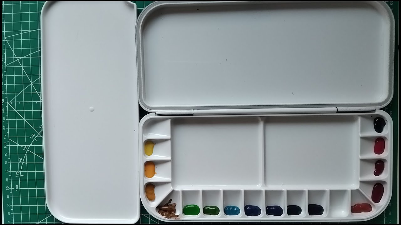 Setting up my new Transon Palette with Shinhan watercolor paint