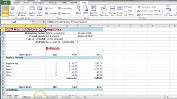 Comprotex Remodeling Estimating in Excel Instructional Video Remod Deluxe