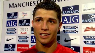 Cristiano Ronaldo&#39;s Interview After Scoring His First Hattrick For Manchester United (2008)