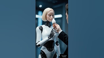 Robot girl tries ice cream 🍦🤖 #robot #humanoidrobot #ai #fyp #shorts #futuretech #scifi #aiart