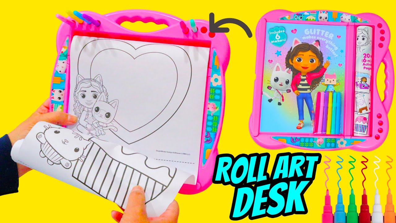 Gabby’s Dollhouse Desk Coloring and Drawing Activities for Kids