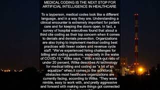 Medical Coding is the Next Stop for Artificial Intelligence in Healthcare