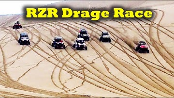 RZR 1000 vs RZR 900 Turbo vs RZR 900 4 Seater Turbo vs RZR 900 4 Seater vs RZR 800 - RZR Drag Race