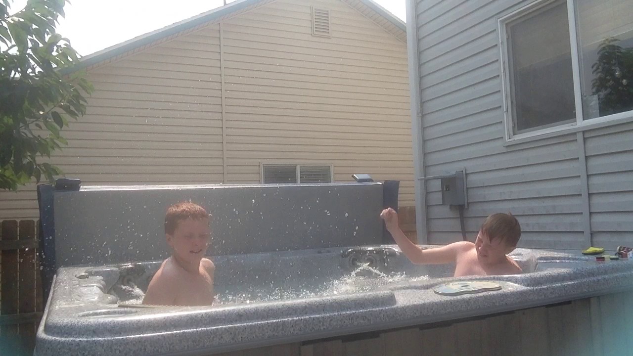 Cold hot tub challenge YouTube