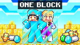 LOCKED on ONE LUCKY BLOCK With CRAZY POPULAR FAN GIRL!