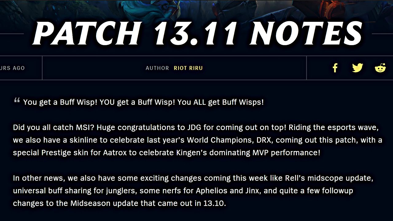 League of Legends patch 13.11 Rell mid-scope rework details