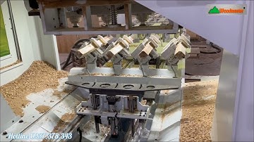 Khám Phá CNC 4 Trục 16 Dao WM-4x4A6MD – Kẹp Lật Phôi, Gia Công Chân Tủ Hoàn Thiện