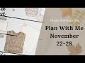 Plan With Me | November 22nd-28th | Horizontal Planner