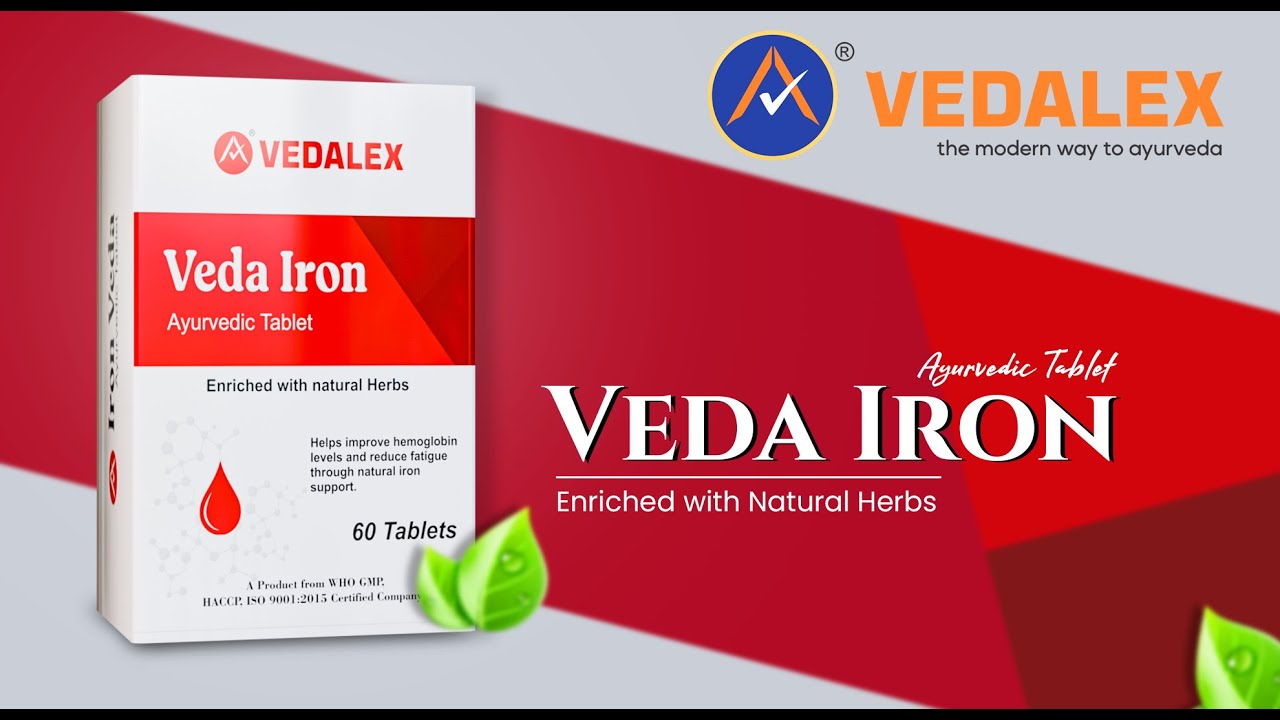 Veda Iron Ayurvedic Tablet supports healthy hemoglobin levels and fights tiredness