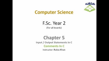 FSc Computer Science Book 2, CH 5, LEC 45: Comments In C