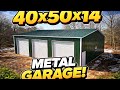 Wide-span 40x50 Metal Garage
