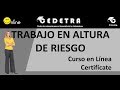 TRABAJOS EN ALTURA DE RIESGO / CAPACITACIÓN EN LINEA / CERTIFICATE