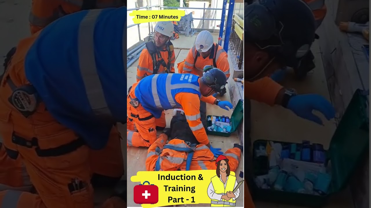 Construction Site Emergency Drill: Worker Injured at Height | Crane Rescue in 7 Minutes! (Part 1)