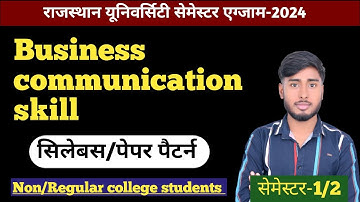 business communication skills||syllabus/paper pattern||ba/BSC/bcom part-1||धैर्य Study point