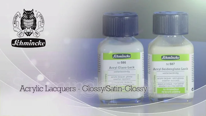 SCHMINCKE acrylic lacquers glossy and satin-glossy (EN)