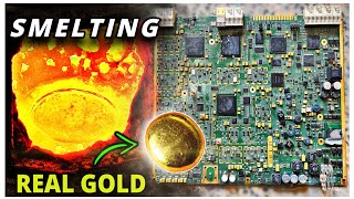 Smelting Telecommunication PCBs for gold | 15 kg PCBs