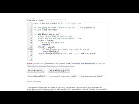 How to sum a list using recursion. Introduction to programming in Python