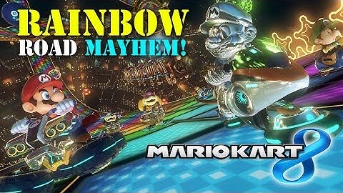 N64 Rainbow Road MAYHEM!! Mario Kart 8 Highlight Reel | Raymond Strazdas