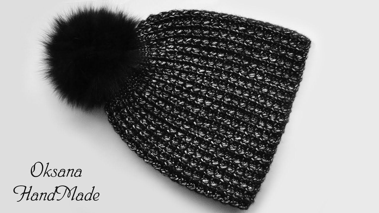 Модная шапка крючком. Мастер класс. Crochet hat / tutorial