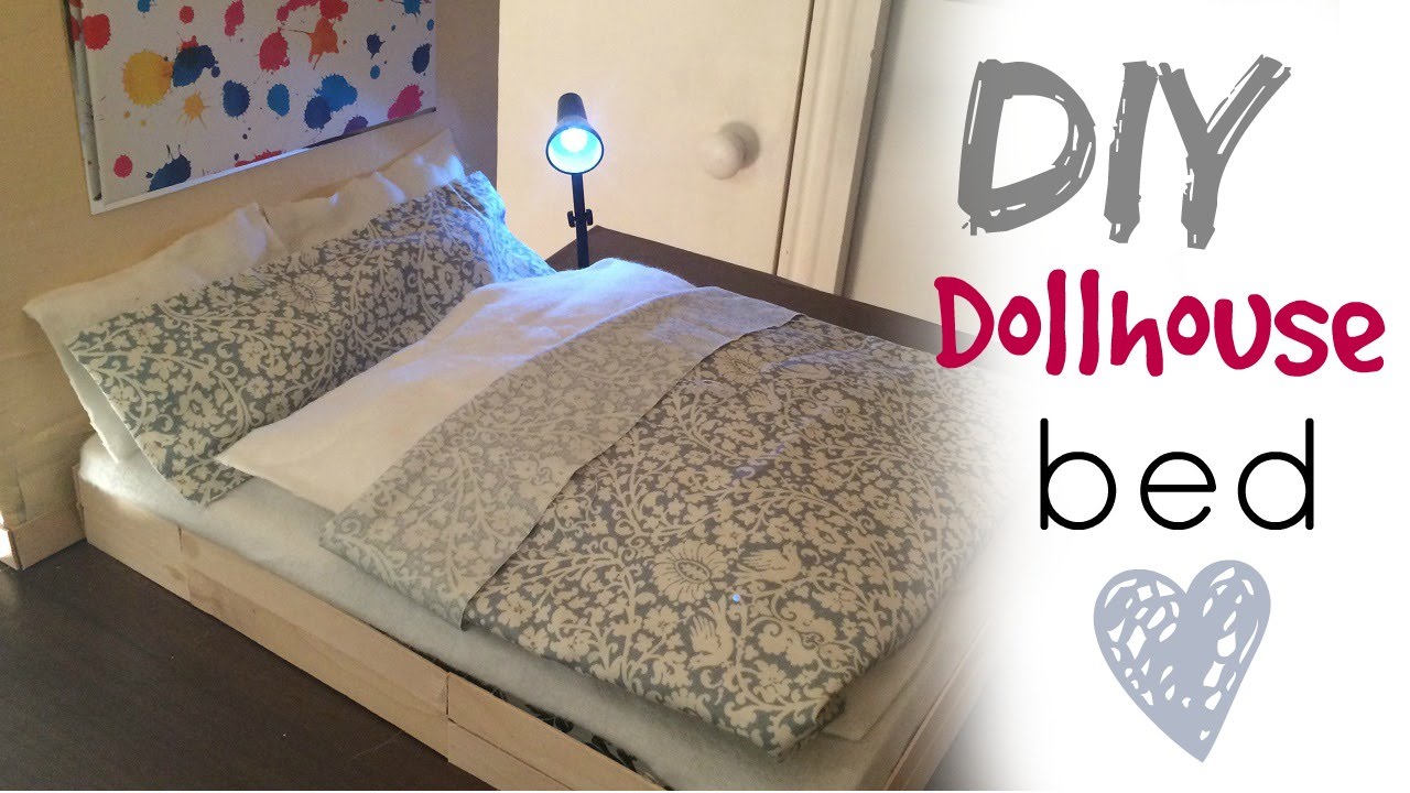 DIY craft: barbie doll bed - YouTube