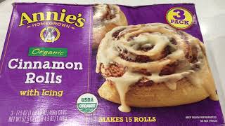 Annie's Organic Cinnamon Rolls / How to make package cinnamon rolls / Ready to Bake Rolls