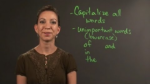 AP Guidelines for Headline Capitalization : English & Writing Lessons