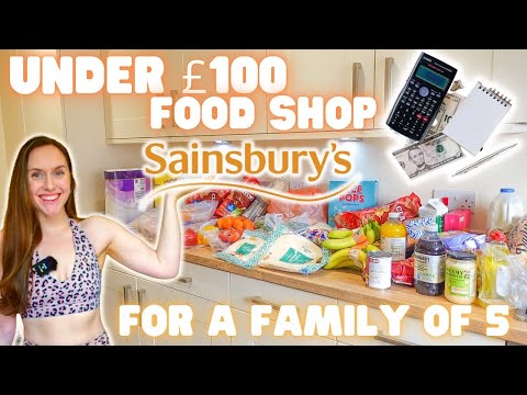 UNDER £100 SAINSBURYS WEEKLY FOOD HAUL 2023/ FAMILY OF 5 CHEAP, QUICK EASY  BUDGET WEEKLY MEAL IDEAS 