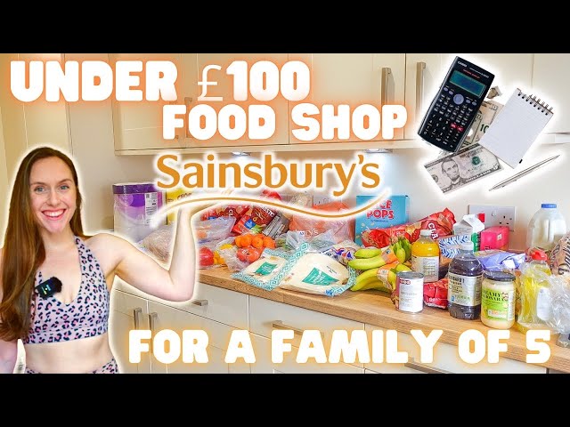 UNDER £100 SAINSBURYS WEEKLY FOOD HAUL 2023/ FAMILY OF 5 CHEAP