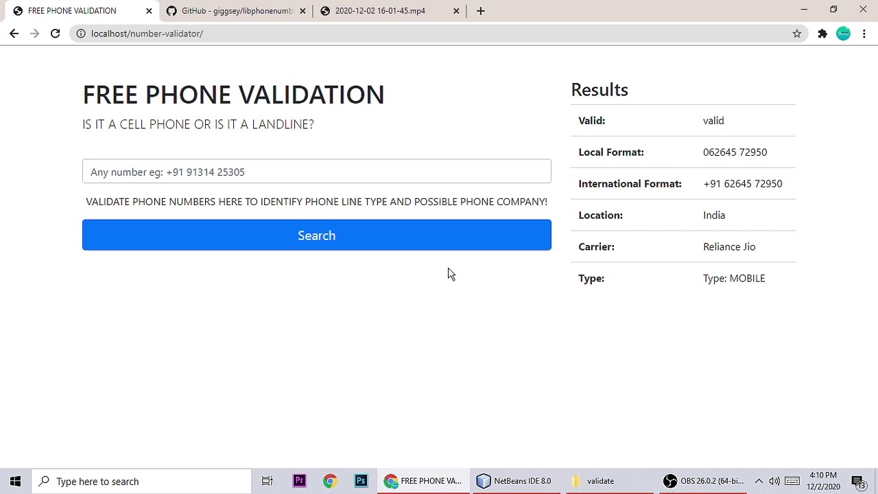 Phone Validator to Check Numbers & Look Up Carriers In PHP ...