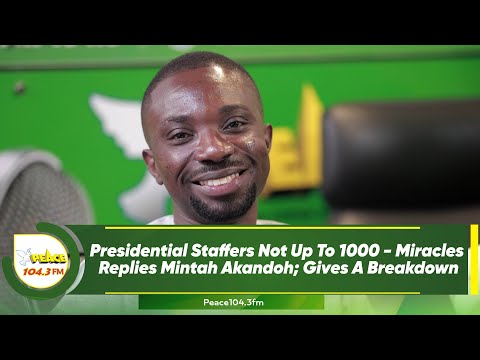 Presidential Staffers Not Up To 1000 - Miracles Replies Mintah Akandoh; Gives A Breakdown