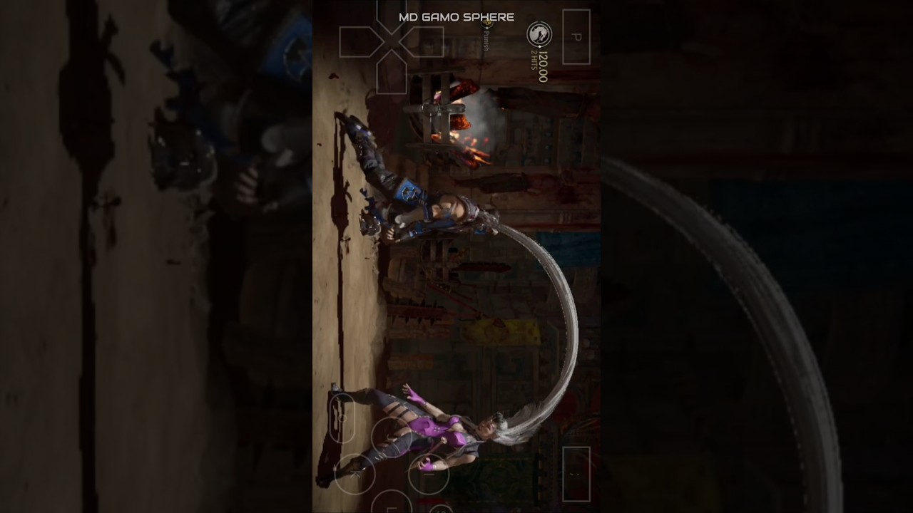 Playing Mortal Kombat 11 Ultimate PC 90GB Game on Mobile Android Emulator Sindel 