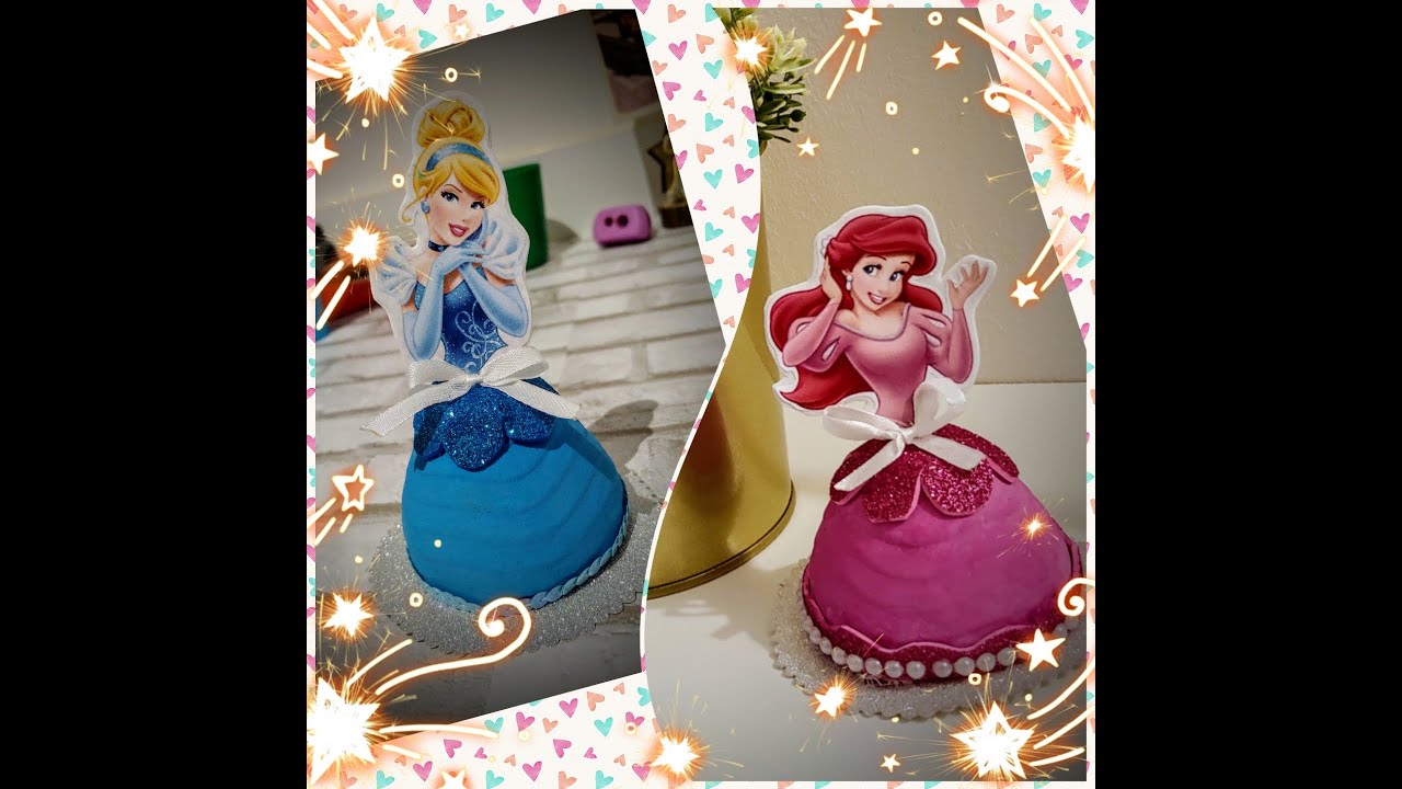 DIY Disney Princess ~ Cinderella, Ariel..REGALINI FINE FESTA COMPLEANNO FAI DA TE...RICICLO CREATIVO