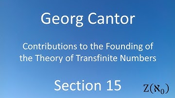 Georg Cantor - Contributions to the Founding of the Theory of Transfinite Numbers - Section 15