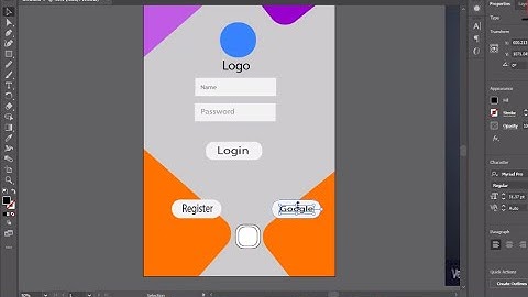 Login Screen design|Apps Design Tutorial 2020 | Adobe Illustrator CC |App Design|Tech Aside