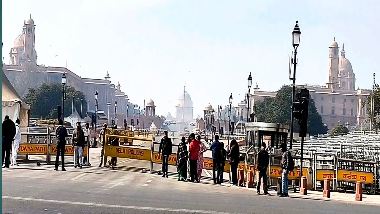 India Gate Kartavya Path 26 January (Republic Day) 2026 Preparation 🇮🇳