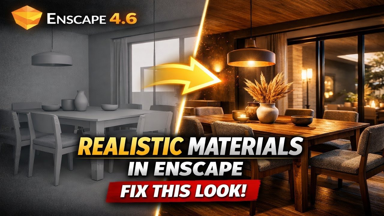 Look How I get  Realistic render in Enscape 4.6 l Master Material Textures in Enscap 4.6 I 2025