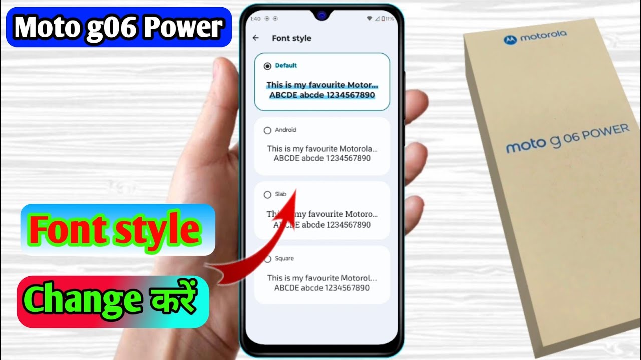 how to change font style in moto g06 power | moto g06 power font