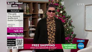 G by Giuliana Waffle Knit Duster Cardigan