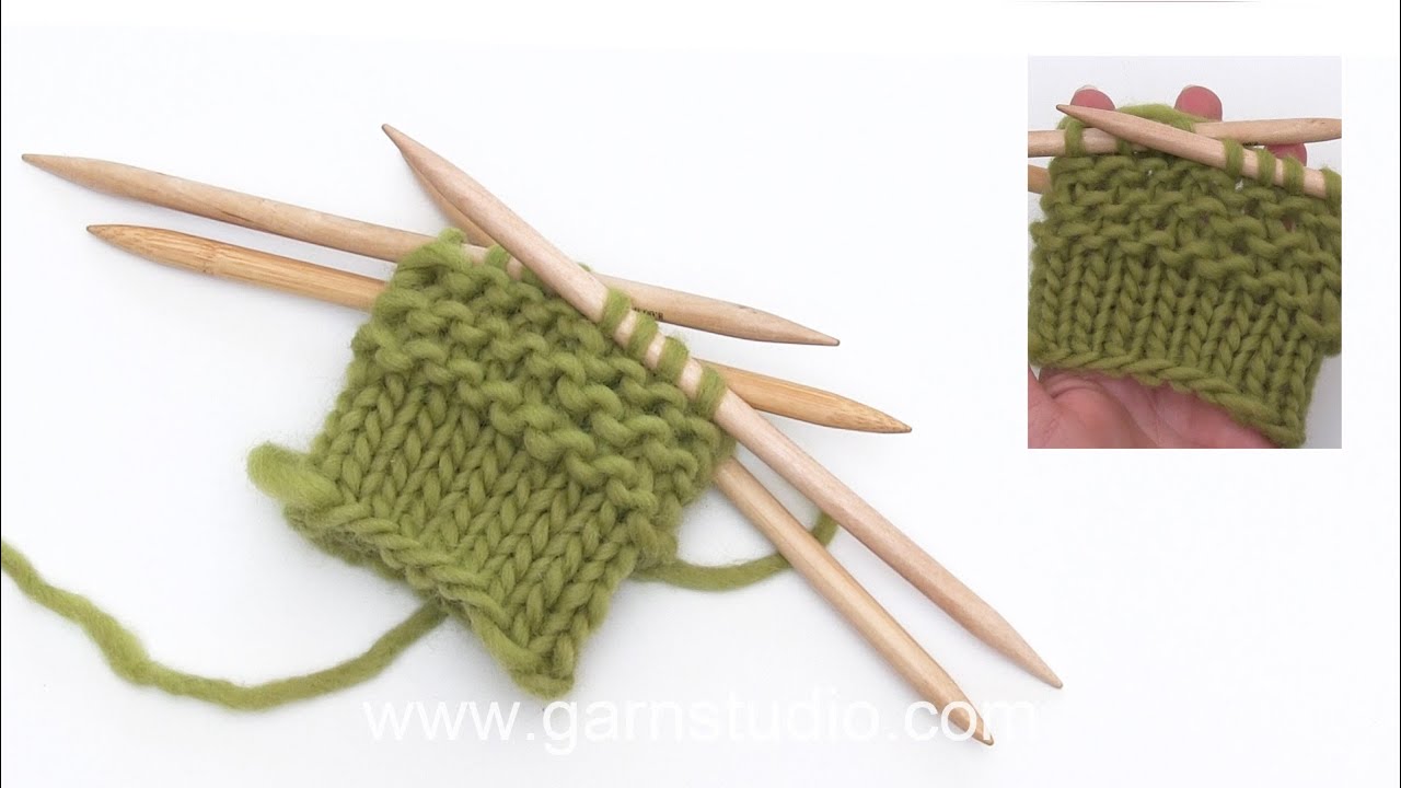 Comment tricoter au point mousse, en rond sur aiguilles doubles pointes  (Tutorial Video)