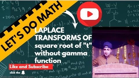 Laplace Transform of square root of "t" without the help of gamma function.@blackpenredpen