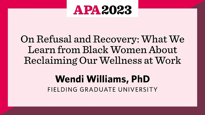 On Refusal and Recovery - What We Learn from Black Women About Reclaiming Our Wellness at Work