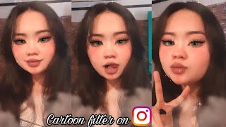 Cartoon filter on Instagram