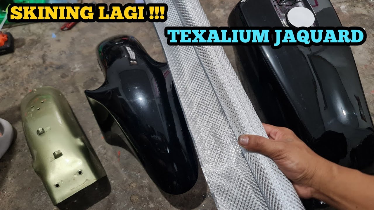 PROSES DARI AWAL HINGGA FINISH , SKINING SILVER TEXALIUM JAQUARD CARBON KEVLAR, Spakbor ninja & king